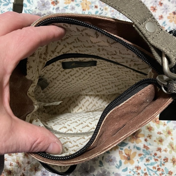 NWT!  Mona B Two-Tone Leather Shoulder Bag - Picture 7 of 7